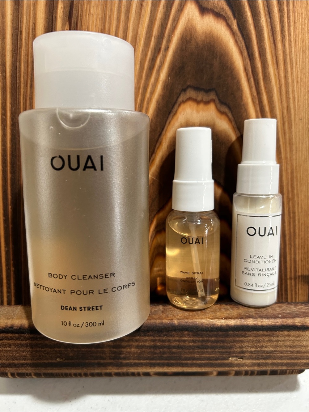 OUAI Body Cleanser with Clear and White Travel Treatments